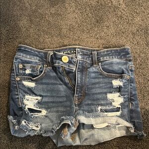 AMERICAN EAGLE Distressed Denim Shorts